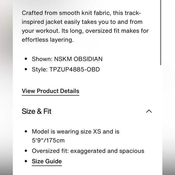 NikeSKIMS Matte Tricot
Women's Oversized Full-Zip Track Jacket - Picture 6 of 12